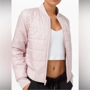Lululemon Pale Pink Nonstop Bomber Reversible Jacket Size‎ 4